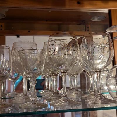 Assortment Of Wine Glass Sherry Glasses Champagne Glasses