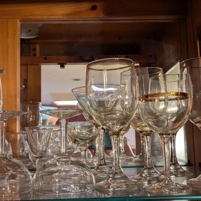 Assortment Of Wine Glass Sherry Glasses Champagne Glasses