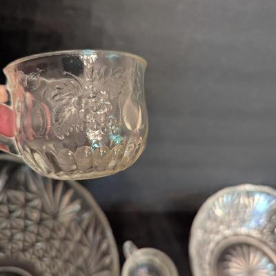 1950's Vintage 8 Piece Arlington Punch Bowl Anchor Hocking