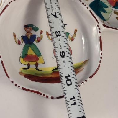 Hand Painted Strawberry Festival Italian Majolica Condiment Dish