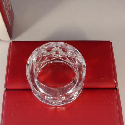 Gorham Crystal Napkin Ring Holders- Two Sets of Four