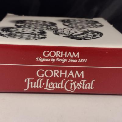 Gorham Crystal Napkin Ring Holders- Two Sets of Four