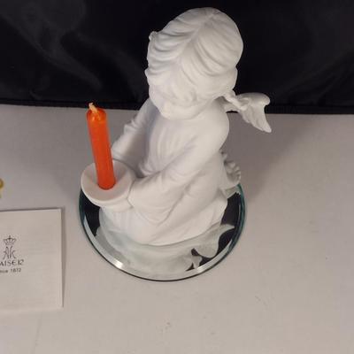 Kaiser Bisque Porcelain Angel Candle Holder