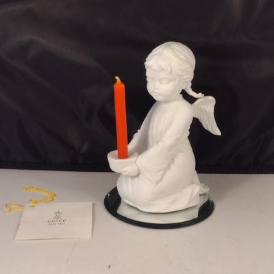 Kaiser Bisque Porcelain Angel Candle Holder
