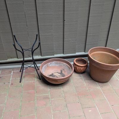 Pottery Planters & Base