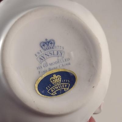 Pair of Porcelain Miniature Posy Arrangements- Aynsley and Golden Crown