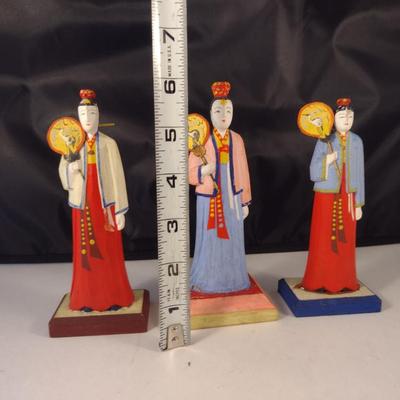 Set of Three Vintage Hand Made Japanese Dolls