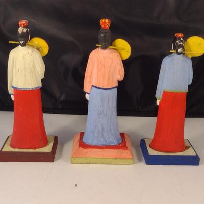 Set of Three Vintage Hand Made Japanese Dolls