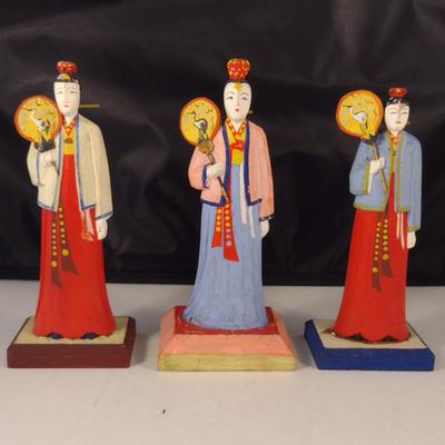 Set of Three Vintage Hand Made Japanese Dolls