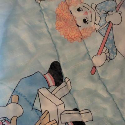 Raggedy Ann & Andy Blanket & Handmade Quilt