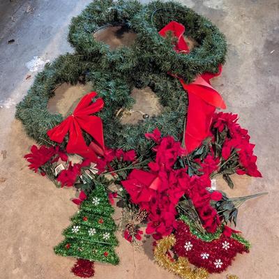 Assorted Christmas Decorations Wreaths