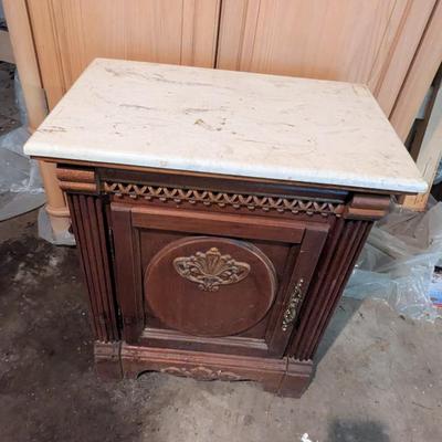 Vintage Cabinet With Marble Top