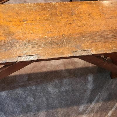 Antique Wood Bench 55x11x23