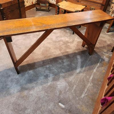 Antique Wood Bench 55x11x23