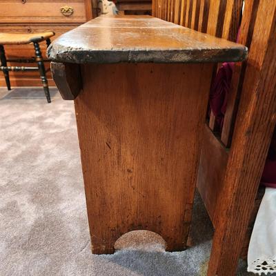Antique Wood Bench 55x11x23