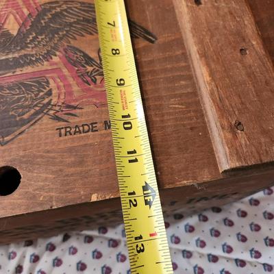 Anheuser Busch Beer St. Louis MO Wooden Crate with Lid Bar Man Cave