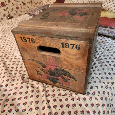 Anheuser Busch Beer St. Louis MO Wooden Crate with Lid Bar Man Cave