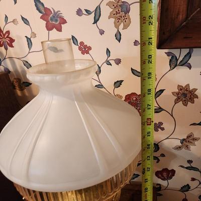 Vintage Aladdin Model 11 Converted Brass Table Oil Lamp