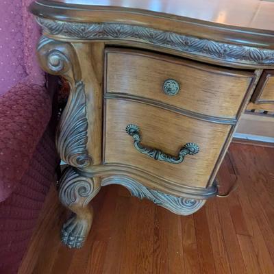 Aico "Michael Amini Signature Series" Carved Front Kneehole Desk