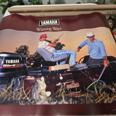 Large Vintage Yamaha Fishing Promo Posters