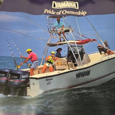 Large Vintage Yamaha Fishing Promo Posters