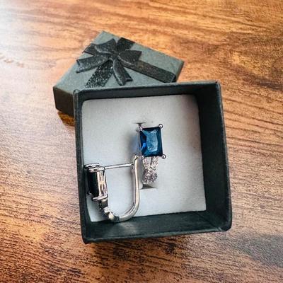 Unique Blue Stone Earrings