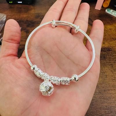 Elegant Silver Bangle Bracelet