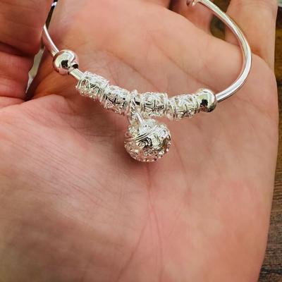 Elegant Silver Bangle Bracelet