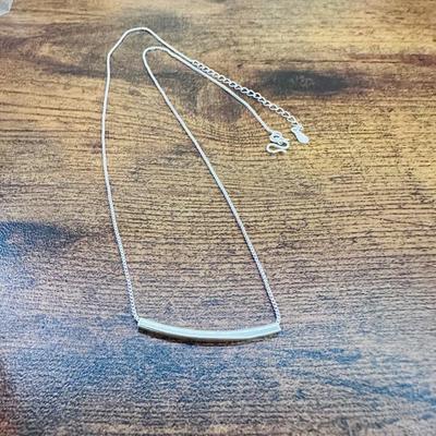 Cute Simple Silver Necklace 18”