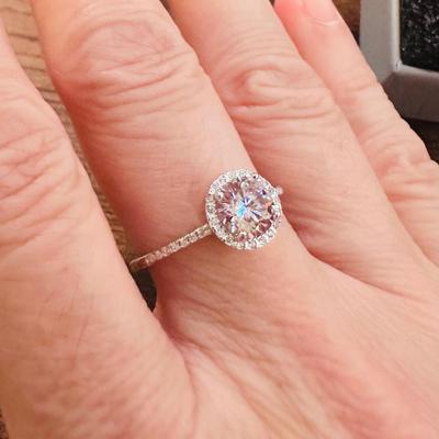 GRA Certified Pink Moissanite 1 CTW