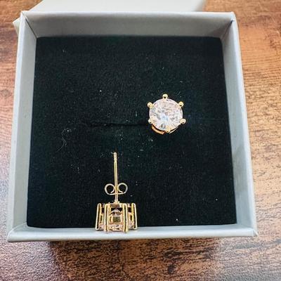 Stunning Golden Stud Earrings 2 CTW
