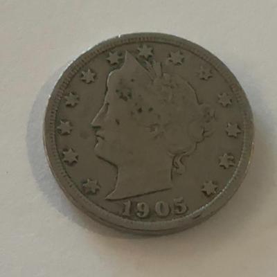 1905 Circulated liberty head nickel