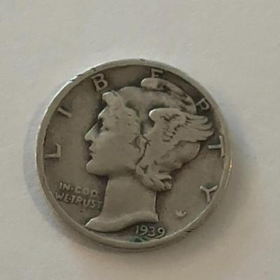 1939 Circulated winged liberty Dime