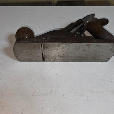 Vintage Wood Hand Plane – Cast Iron Body with Wooden Handles