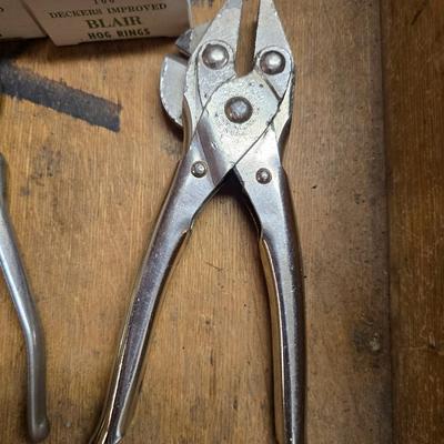 Hog Ring Tools, Rivet Gun, Pliers & Accessories Lot