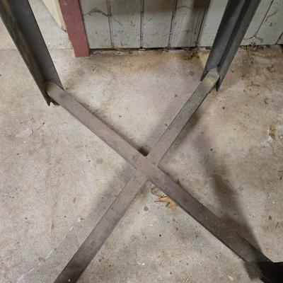 Duracraft Bench Vise on Heavy-Duty Steel Work Table