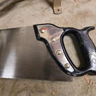 Craftsman metal Miter Box with Sandvik Hand Saw – Manual Miter Cutting Setup