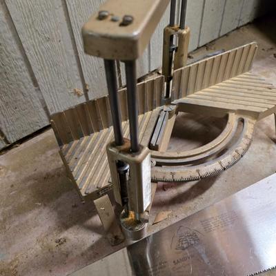 Craftsman metal Miter Box with Sandvik Hand Saw – Manual Miter Cutting Setup