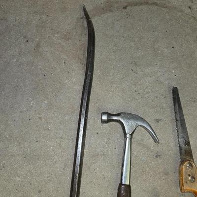 Hand Tools – Crowbar, Hammer, and hand Saws