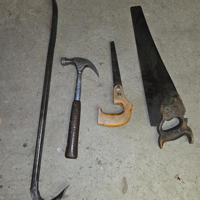Hand Tools – Crowbar, Hammer, and hand Saws