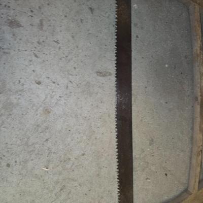 Vintage Wooden Frame Bow Saw – Tensioned Crosscut Style