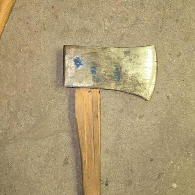 2 Axes + Wedge – Splitting Axe, Hatchet, and Steel Wedge