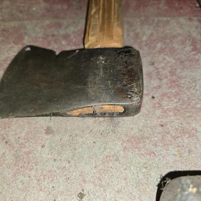 3 Heavy-Duty Tools – Splitting Wedge, Sledgehammer & Hatchet