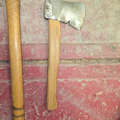 3 Heavy-Duty Tools – Splitting Wedge, Sledgehammer & Hatchet