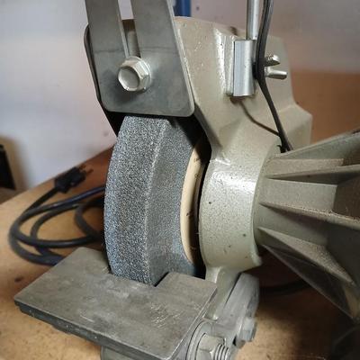 Montgomery Ward Powr-Kraft Ball Bearing Bench Grinder, model 8134