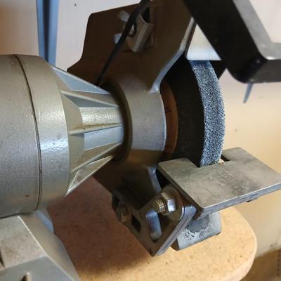 Montgomery Ward Powr-Kraft Ball Bearing Bench Grinder, model 8134