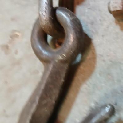 Approx. 14 Ft Heavy Duty Steel Chain with Clevis & Slip Hooks