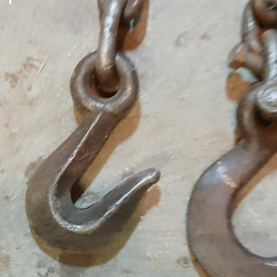 Approx. 14 Ft Heavy Duty Steel Chain with Clevis & Slip Hooks