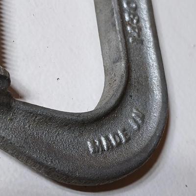 Lot of 3 Vintage Heavy-Duty C-Clamps – Armstrong, Eclipse, AutoKraft