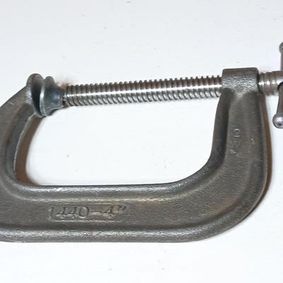 Lot of 3 Vintage Heavy-Duty C-Clamps – Armstrong, Eclipse, AutoKraft